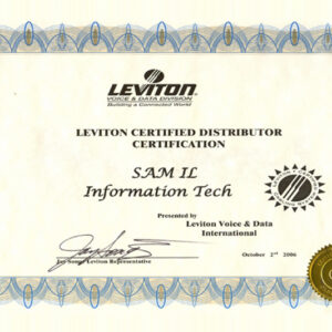 LEVITION CERTIFICATION