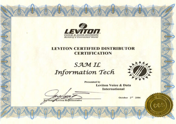 LEVITION CERTIFICATION